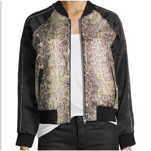 Zadig & Voltaire Snakeskin Billy Bomber Jacket